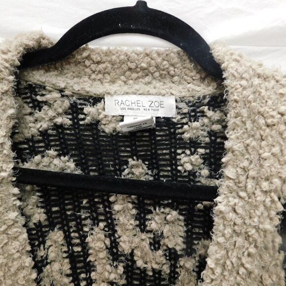 Rachel Zoe S Leopard Print Super Soft & Fluffy Tunic Sweater EUC - Picture 3 of 4